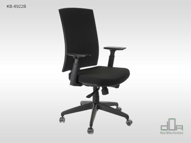 Scaun rotativ de birou, pivotant KB-8922B Negru #AboutOfficeFurniture