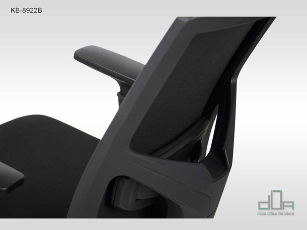 Scaun rotativ de birou, pivotant KB-8922B Negru detalii constructive #AboutOfficeFurniture