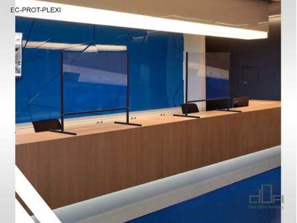 Ecran protectie plexiglass anti COVID-19 pentru birouri, receptii #AboutOfficeFurniture