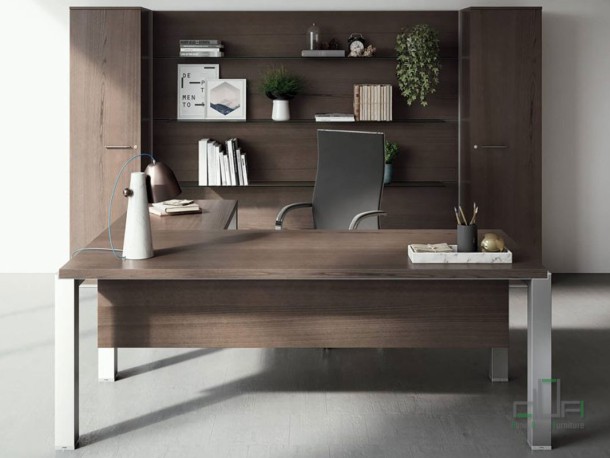 Birou managerial ASSET, cu structura metalica sau compact #AboutOfficeFurniture